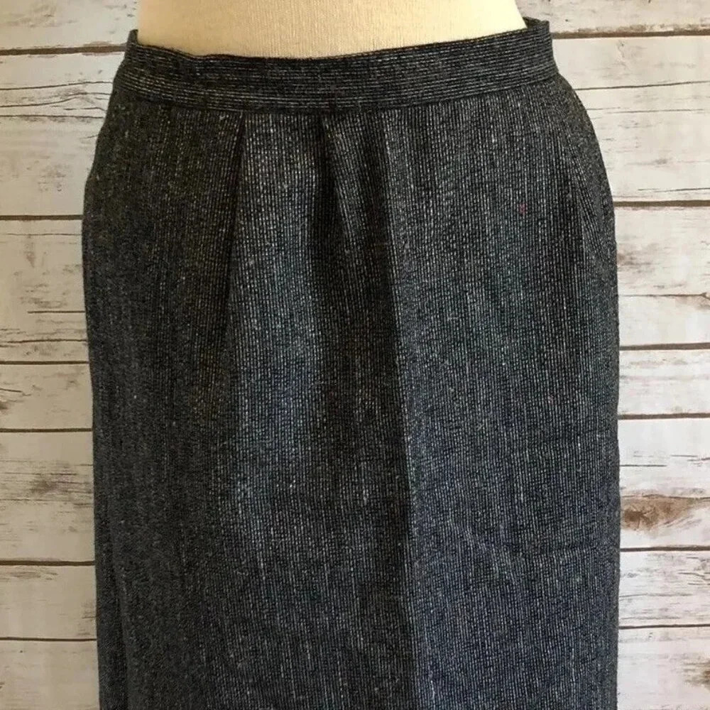 Women Fully Lined Straight Mid Calf Career Multi-Colored Skirt Size Small 10